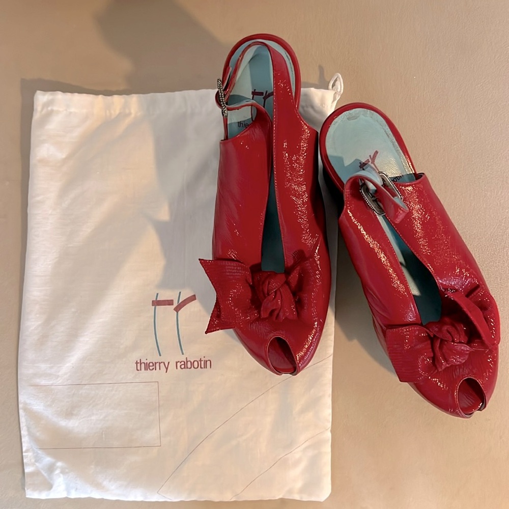 thierry rabotin. Red. Slingback Pumps. Size 37.5